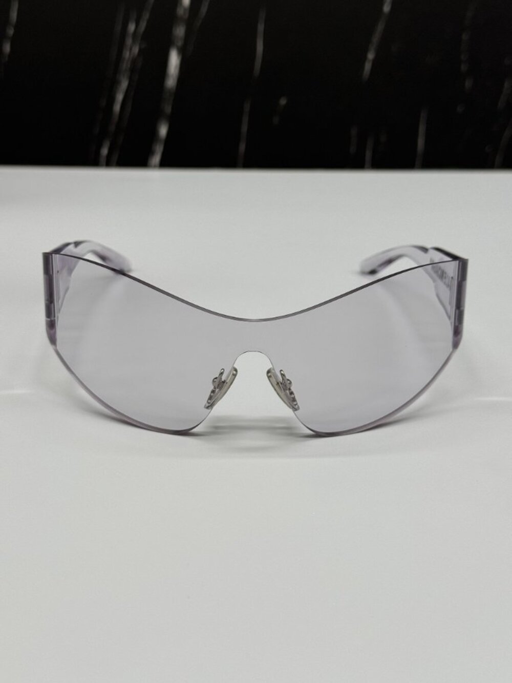 NEW BALENCIAGA BB0257S 002 CLEAR SHIELD UNISEX SUNGLASSES BALENCIAGA EYEWEAR - Picture 4 of 12